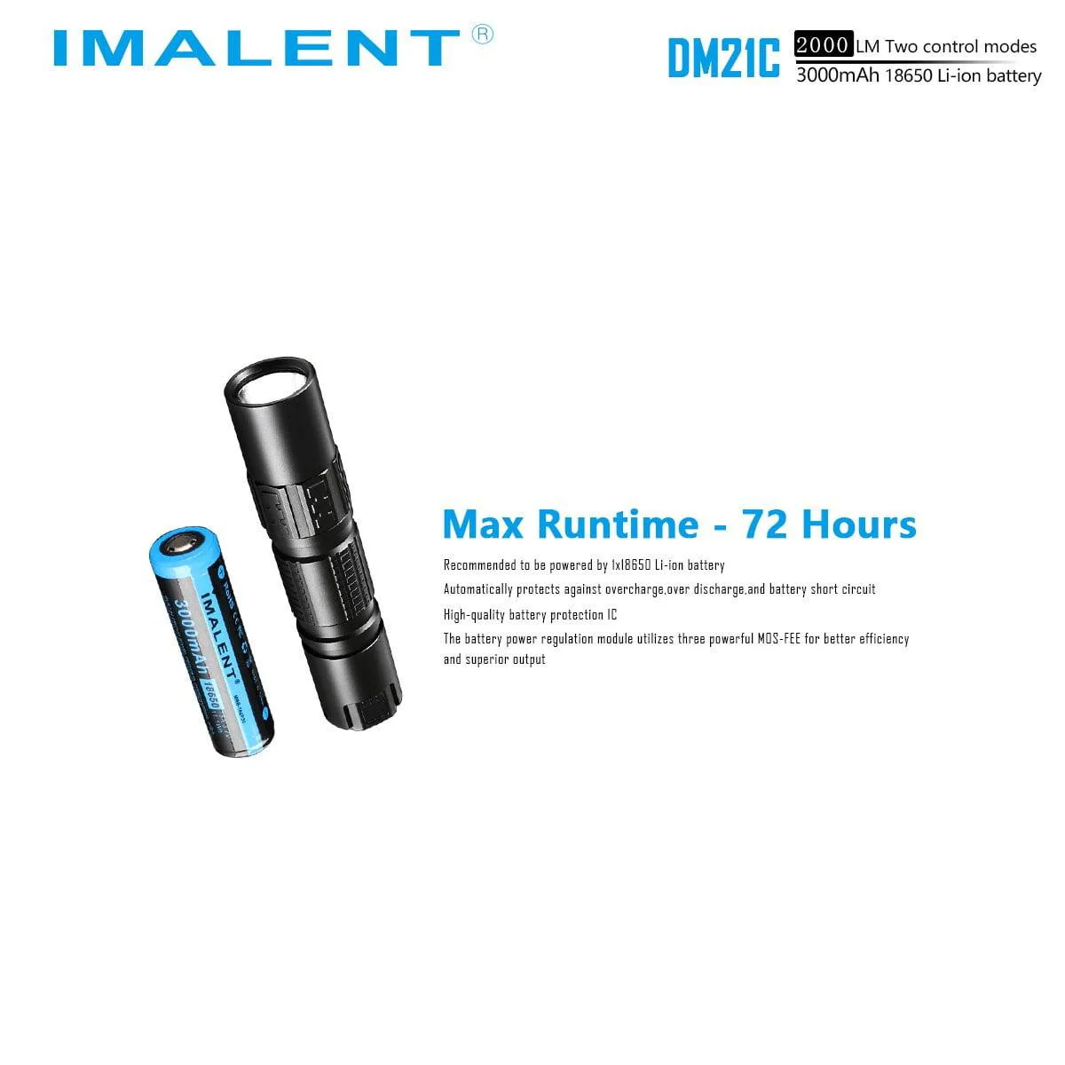IMALENT DM21C tactical flashlight - Image 9