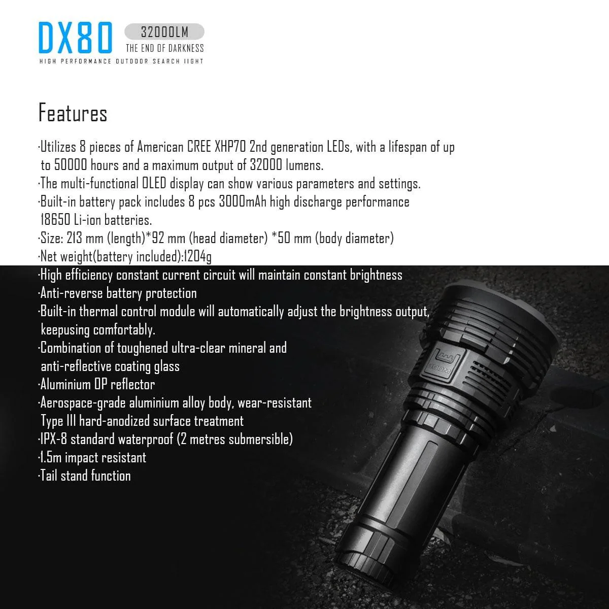 IMALENT DX80 32000lumens Flashlight - Image 16