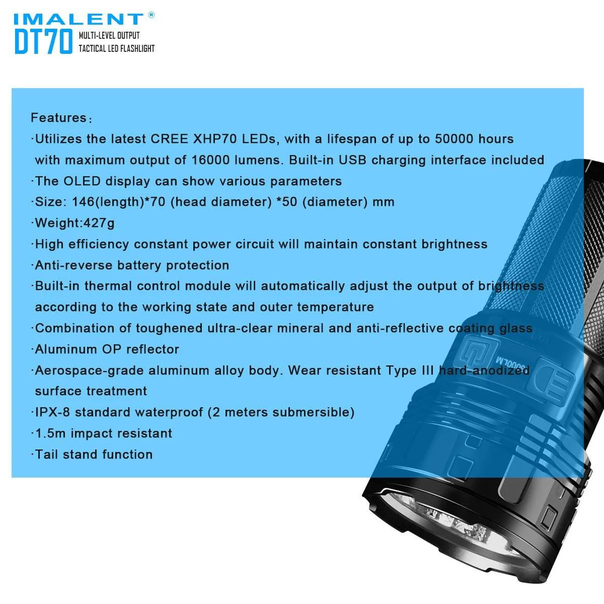 IMALENT DT70 LED Flashlight - Image 15