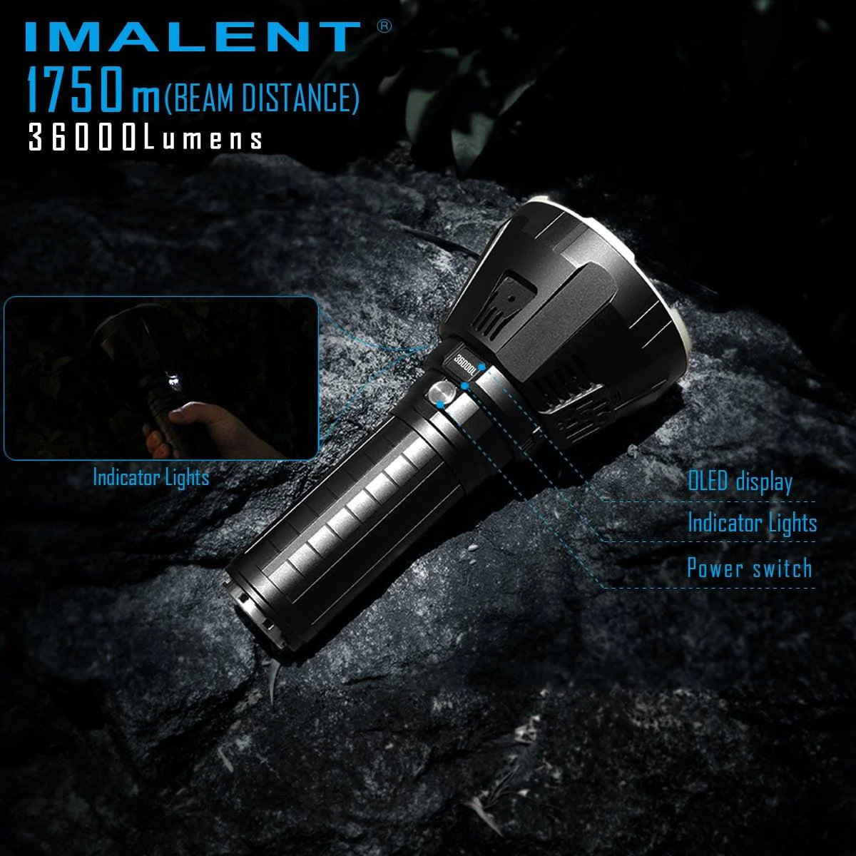 IMALENT R90TS 36000 lumens flashlight - Image 3
