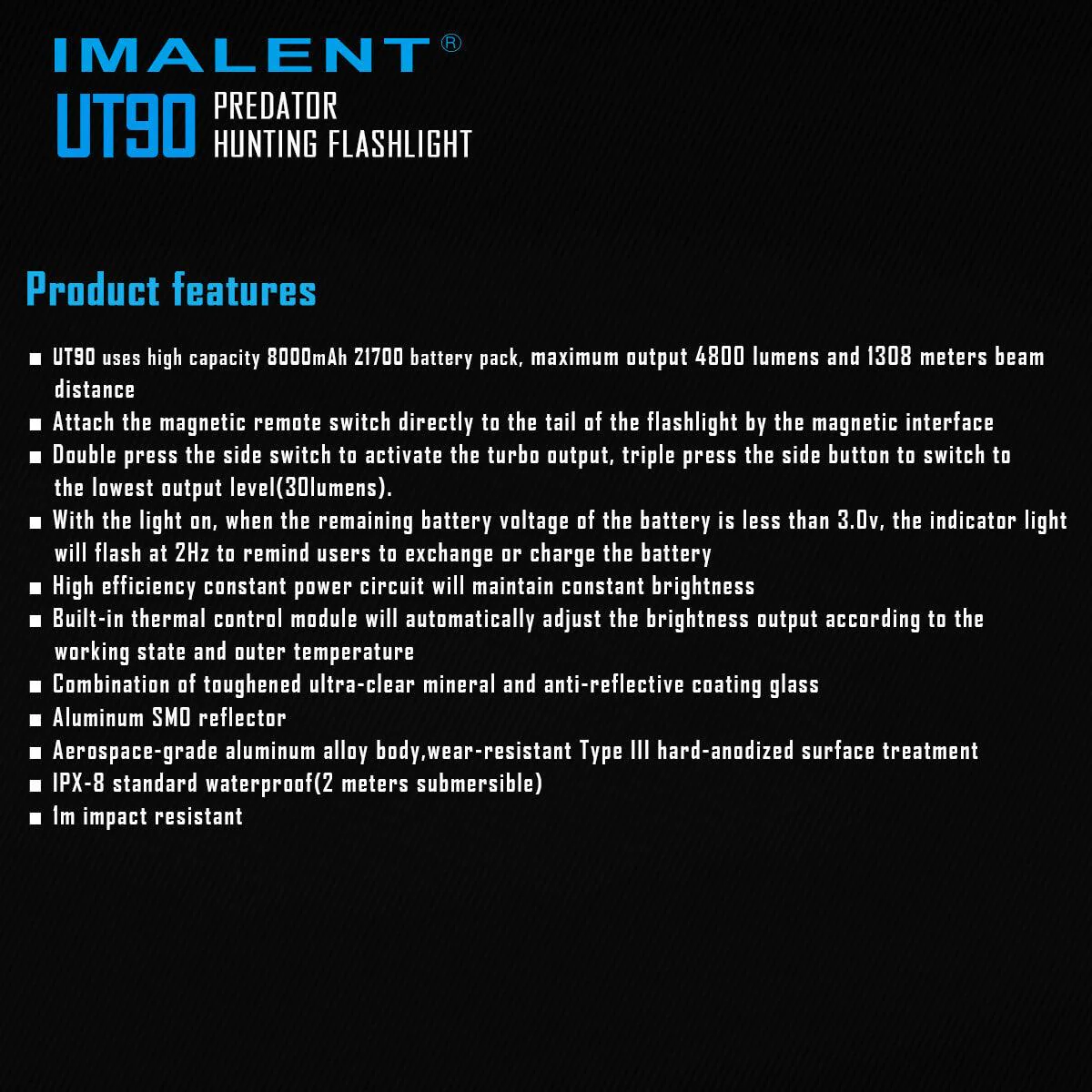 IMALENT UT90 Predator FLASHLIGHT - Image 16