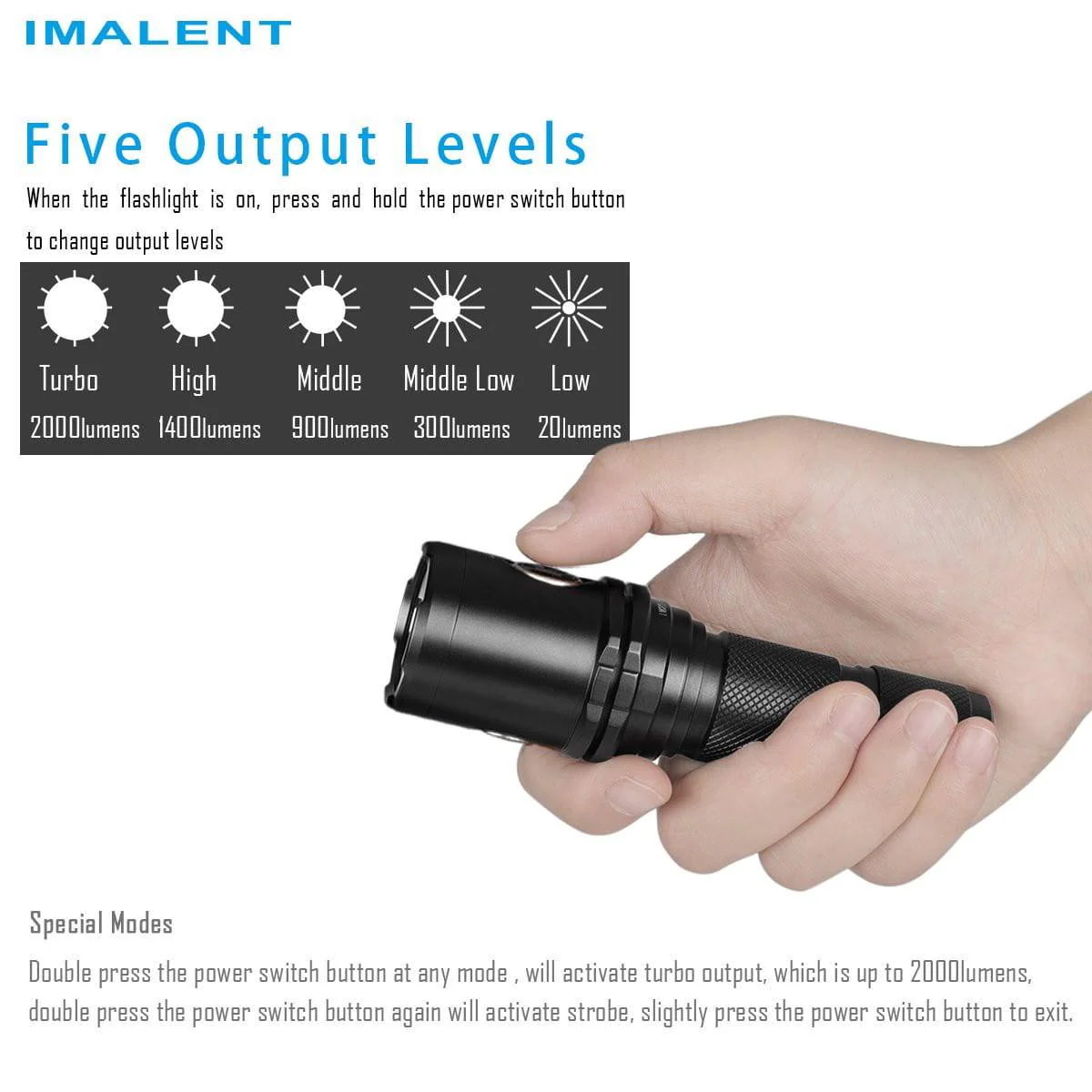 IMALENT DM35 2000 lumen flashlight - Image 10